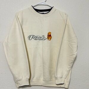 Vintage‎ Disney Winnie The Pooh Crewneck Sweatshirt Large Embroidered STAINS